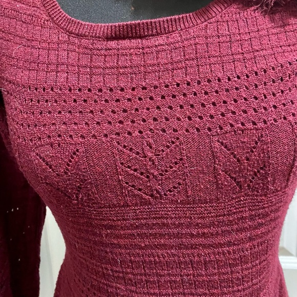 Burgundy casual dress - Picture 3 of 5